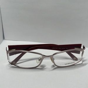 VERSCE 1144  - 1052 CLEAR FRAME & RED TEMPLES CLEAR LENSES ***OEM*** NEW AUTH